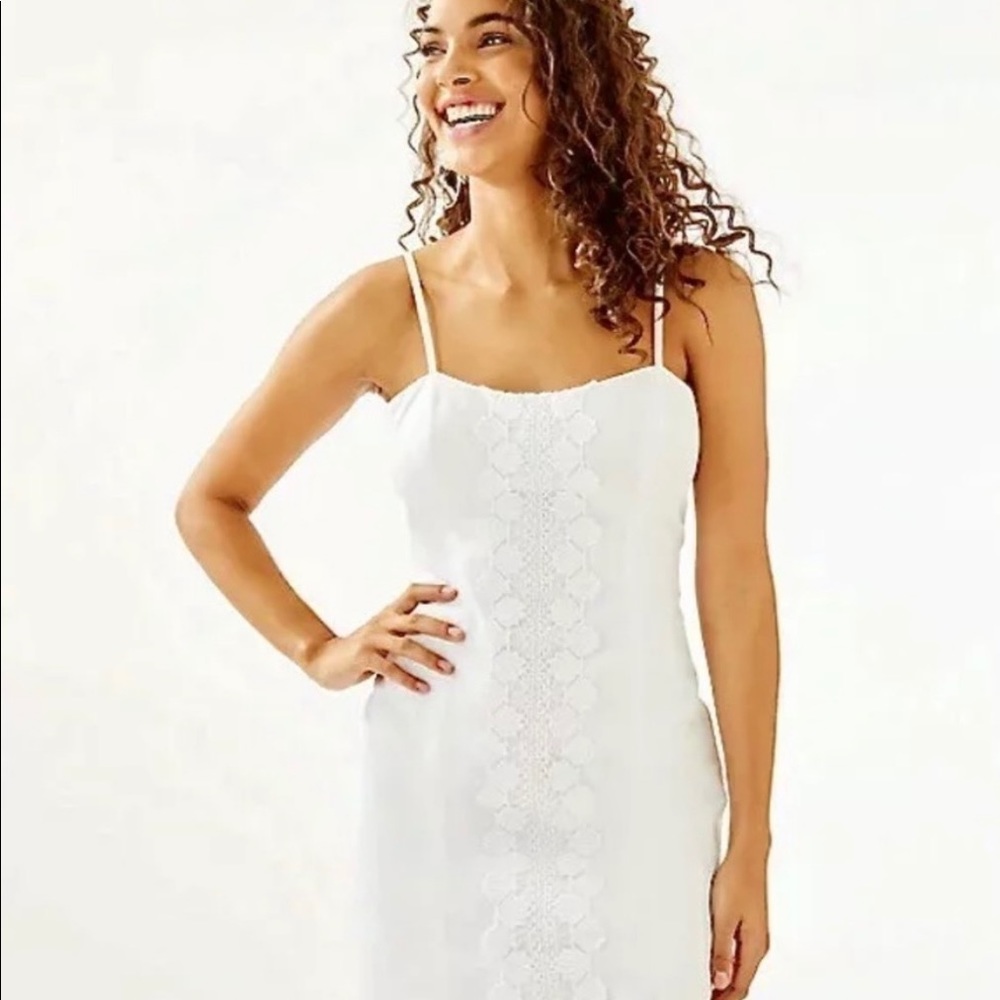 White Lilly Pulitzer size 4 shelli stretch dress